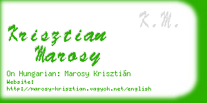 krisztian marosy business card